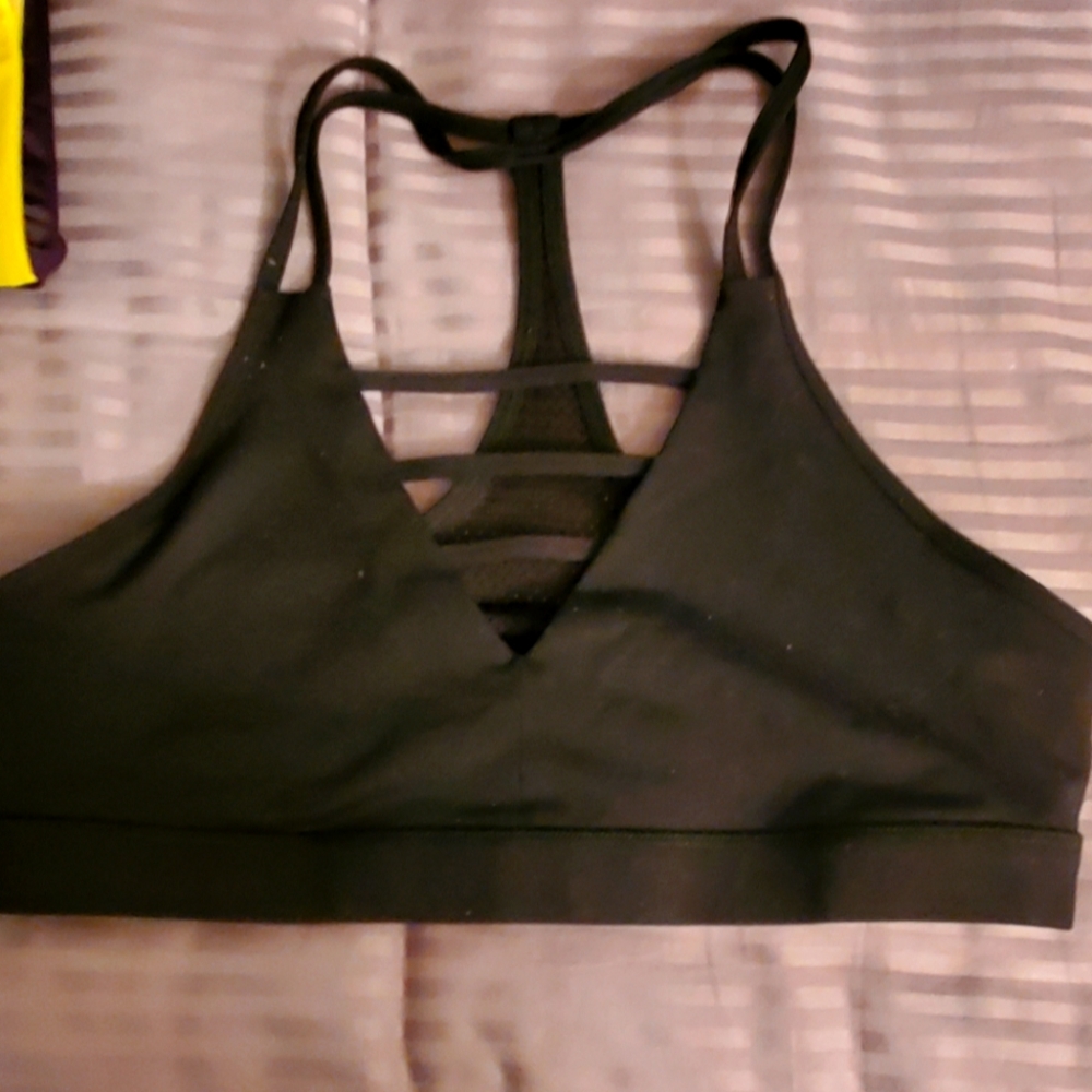 Black Grid Bra